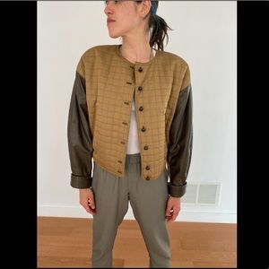 Cropped Vintage Aviator Jacket